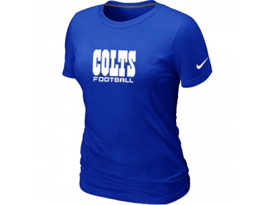 Women NEW Indianapolis Colts Sideline Legend Authentic Font T-Shirt Blue