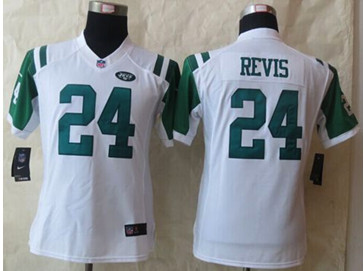 Women NEW Jets #24 Darrelle Revis White Stitched NFL Limited Jersey