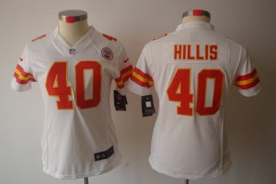 2012 Women NEW NFL Kansas City Chiefs 40 Peyton Hillis White Jerseys