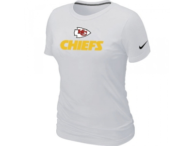 Women NEW Kansas City Chiefs Authentic Logo T-Shirt White