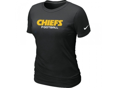 Women NEW Kansas City Chiefs Sideline Legend Authentic Font T-Shirt Black