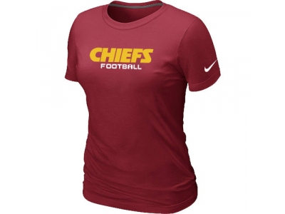 Women NEW Kansas City Chiefs Sideline Legend Authentic Font T-Shirt Red