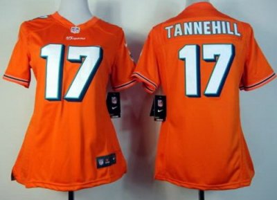 2012 Women NEW NFL Miami Dolphins 17 Ryan Tannehill Orange Jerseys