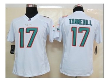 Women NEW Miami Dolphins 17 Ryan Tannehill White Jerseys(2013)