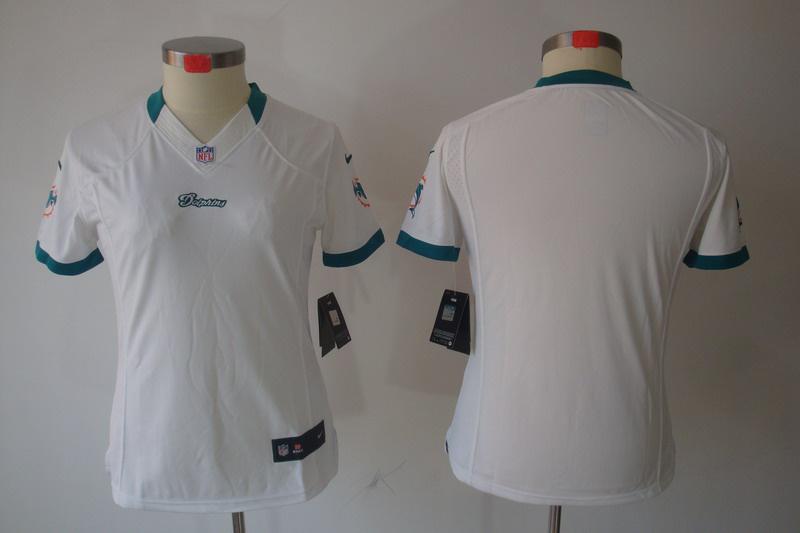 Women NEW Miami Dolphins Blank White Jerseys