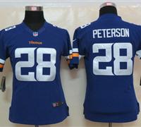 Women NEW Minnesota Vikings #28 Adrian Peterson Purple New Jerseys