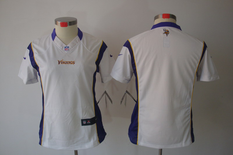 Women NEW Minnesota Vikings Blank White Jerseys
