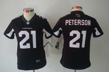 Women NEW NFL Arizona Cardinals 21 Patrick Peterson Black Jerseys