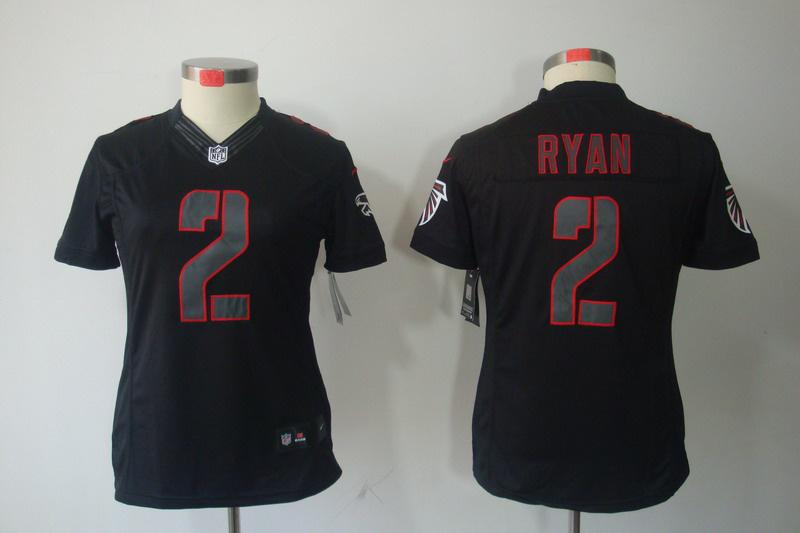 Women NEW NFL Atlanta Falcons 2 Matt Ryan Impact Limited Black Jerseys