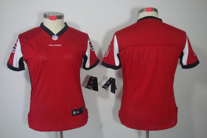Women NEW NFL Atlanta Falcons Blank Red Jerseys