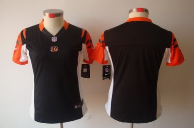 Women NEW NFL Cincinnati Bengals Blank Black Jerseys