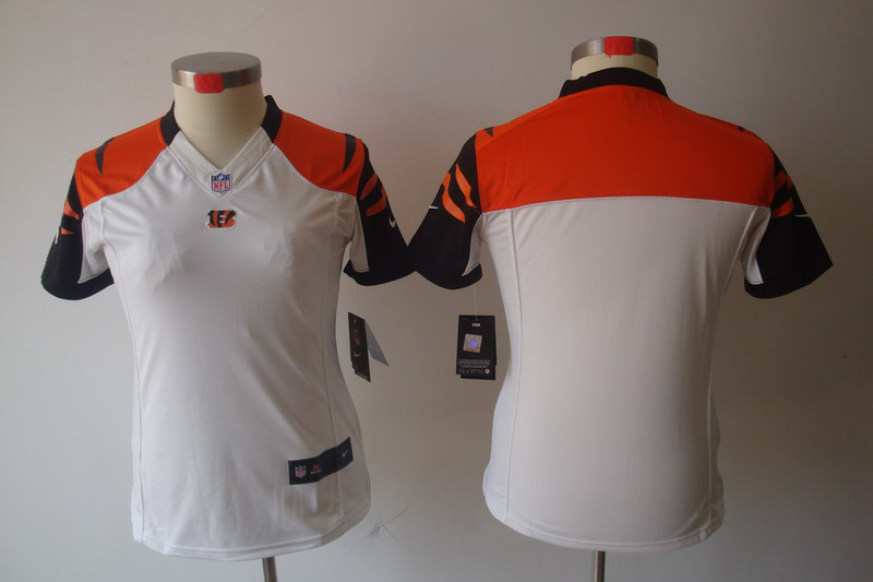 Women NEW NFL Cincinnati Bengals Blank White Jerseys