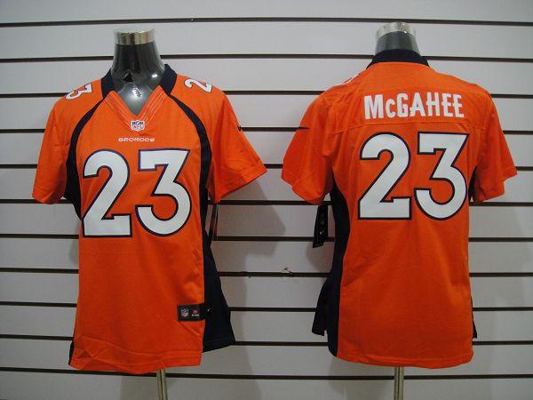 Women NEW NFL Denver Broncos 23 Willis McGahee Orange Jerseys
