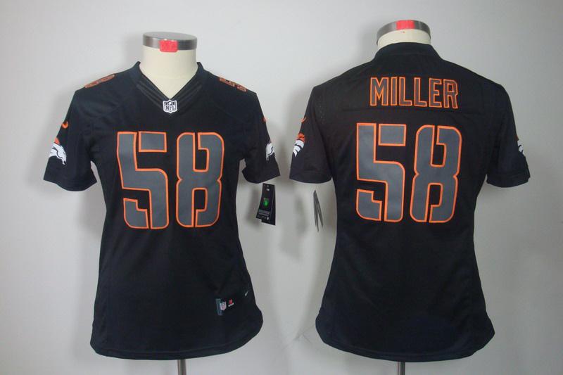 Women NEW NFL Denver Broncos 58 Von Miller Impact Limited Black Jerseys