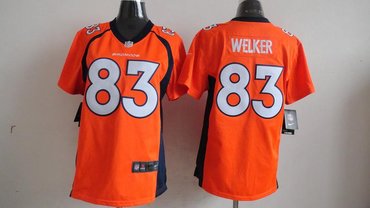 Women NEW NFL Denver Broncos 83 Wes Welker Orange Jerseys(2013)