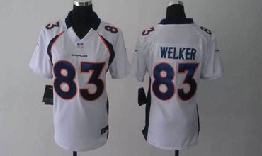 Women NEW NFL Denver Broncos 83 Wes Welker White Jerseys