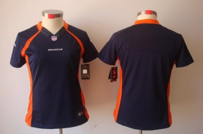 Women NEW NFL Denver Broncos Blank Blue Jerseys