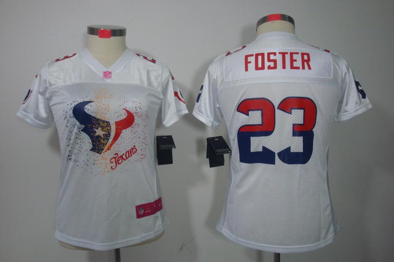 Women NEW NFL Houston Texans 23 Arian Foster White(2012 Fem Fan Elite Jerseys)