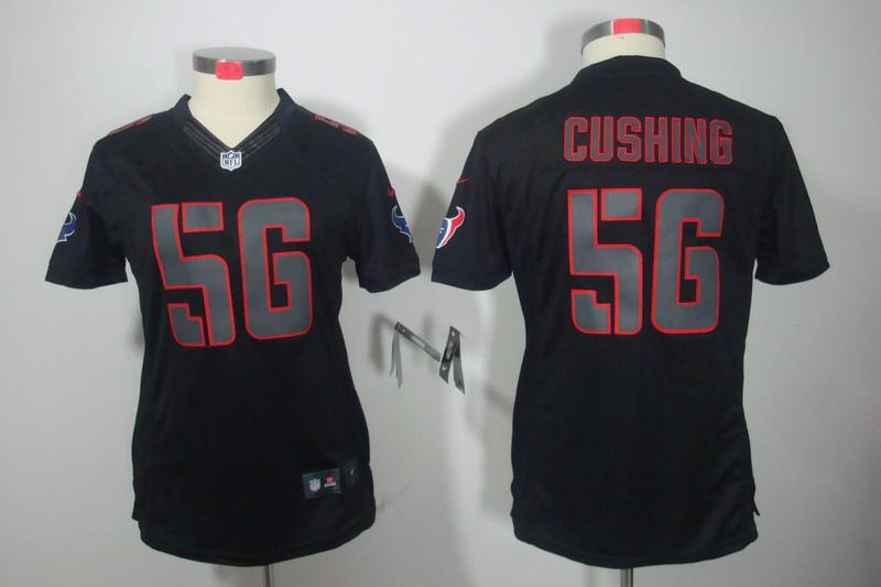 Women NEW NFL Houston Texans 56 Brian Cushing Impact Limited Black Jerseys
