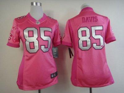 Women NEW NFL San Francisco 49ers #85 Vernon Davis Pink Jerseys(love's)