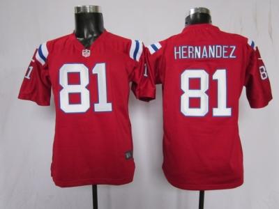 Women NEW New England Patriots 81 Aaron Hernandez Red Jerseys