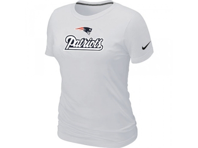 Women NEW New England Patriots Authentic Logo T-Shirt White