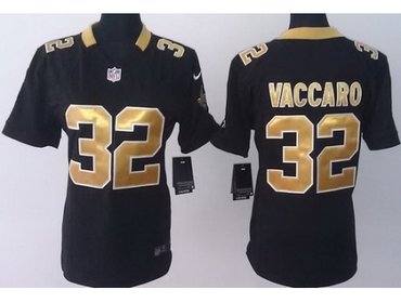 Women NEW New Orleans Saints 32 Kenny Vaccaro Black NFL Jerseys