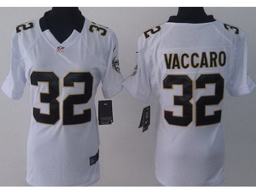 Women NEW New Orleans Saints 32 Kenny Vaccaro White NFL Jerseys