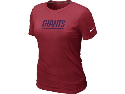 Women NEW New York Giants Authentic Logo T-Shirt - Red