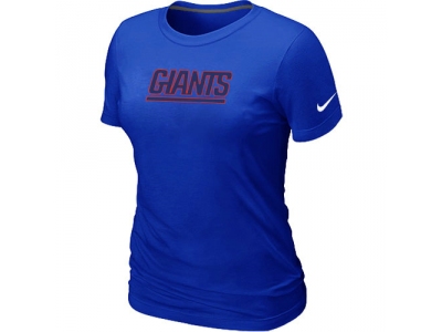 Women NEW New York Giants Authentic Logo T-Shirt Blue