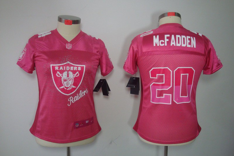 Women NEW Oakland Raiders 20 Darren McFadden Pink Color(2012 FEM FAN Elite Jerseys)