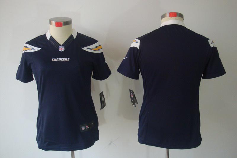 Women NEW San Diego Chargers Blank Dk.Blue Jerseys