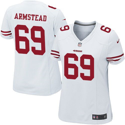 Women NEW San Francisco 49ers #69 Arik Armstead White Stitched NFL Elite Jersey
