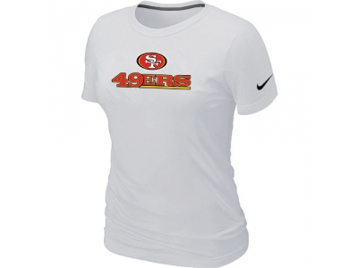 Women NEW San Francisco 49ers Authentic Logo T-Shirt White