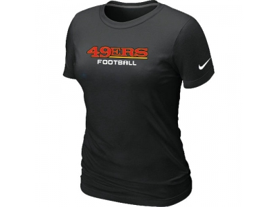 Women NEW San Francisco 49ers Sideline Legend Authentic Font T-Shirt Black