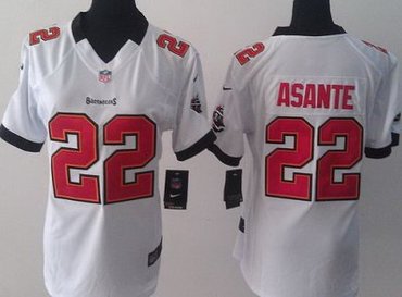 Women NEW Tampa Bay Buccaneers 22 Larry Asante White NFL Jerseys