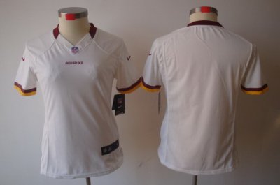 Women NEW Washington Redskins Blank White Jerseys
