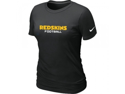 Women NEW Washington Redskins Sideline Legend Authentic Font T-Shirt BLack