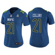 Women NFC 2017 Pro Bowl New York Giants #21 Landon Collins Blue Game Jersey