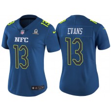 Women NFC 2017 Pro Bowl Tampa Bay Buccaneers #13 Mike Evans Blue Game Jersey