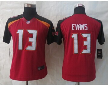 Women NFL Tampa Bay Buccaneers #13 Mike Evans Red NFL New Jersey