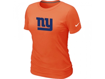 Women NFL York Giants Sideline Legend Authentic Logo Orange T-Shirt