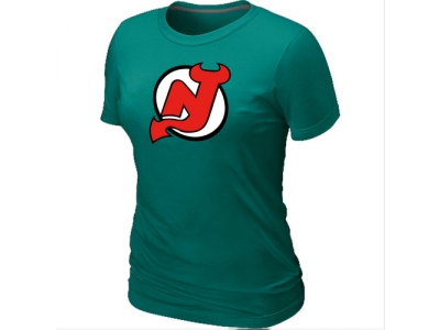 Women NHL New Jersey Devils Big & Tall Logo L.Green T-Shirt