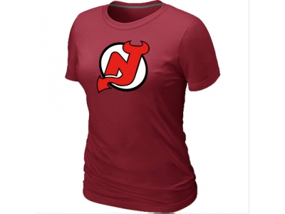 Women NHL New Jersey Devils Big & Tall Logo Red T-Shirt