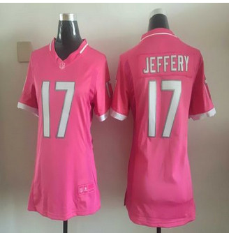 Women New Bears #17 Alshon Jeffery Pink NFL Elite Bubble Gum Jersey