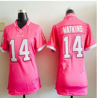 Women New Bills #14 Sammy Watkins Pink NFL Elite Bubble Gum Jersey