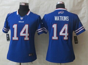 Women New Buffalo Bills #14 Sammy Watkins Blue Limited Jersey