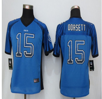 Women New Colts 15 Phillip Dorsett Drift Fashion Blue Elite Jerseys