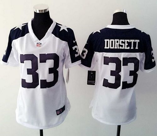 Women New Cowboys #33 Tony Dorsett White Thanksgiving Throwback Stitched NFL Elite Jersey
