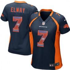 Women New Denver Broncos #7 John Elway Elite Navy Blue Jersey